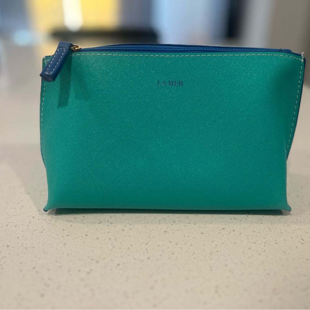La Mer Teal Cosmetic Bag
